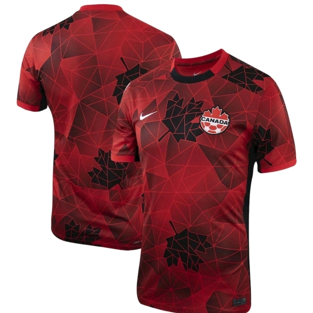 Nike Red and Black Canada Graphic Soccer Tee